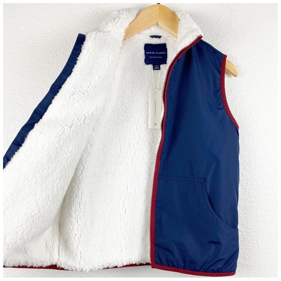 NWT‎ Janie & Jack Connor Navy Sherpa Lined Size 7-8 - Picture 6 of 10